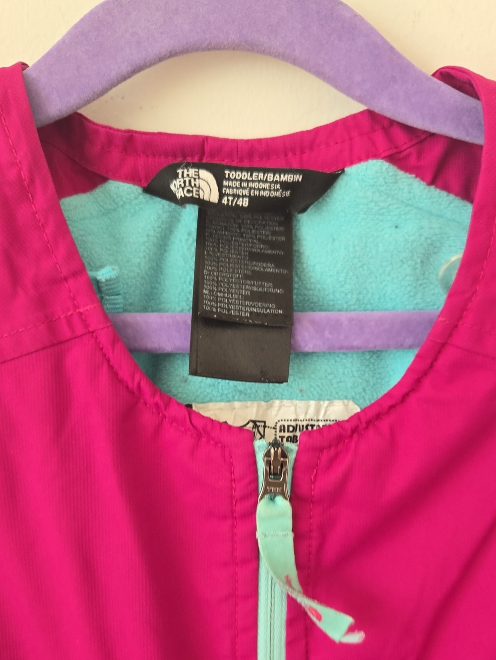 The North Face Bib snowpants in Hot Pink 4T